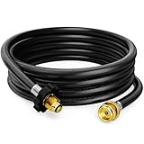CALPOSE F273704 プロパンヒーターホース、12FT プロパンホース ポールフィッティング付き Mr.Heater Buddy Portable Buddy、Big Buddy ヒーター、ブラックストーングリドル、コールマンキャンプストーブなど1ポンド家電用