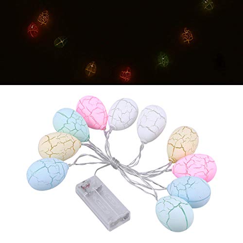 OSALADI Luzes de corda de ovos de Páscoa operadas por bateria de 1,5 metros, 10 LEDs, luzes de LED d