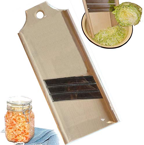 SHSH trade group Wooden Cabbage Shredder for Coleslaw (17.7x7 in) - Cabbage Grater for Coleslaw - Cabbage Shredder for Sauerkraut - Slaw Slicer Cabbage Cutter Shredder