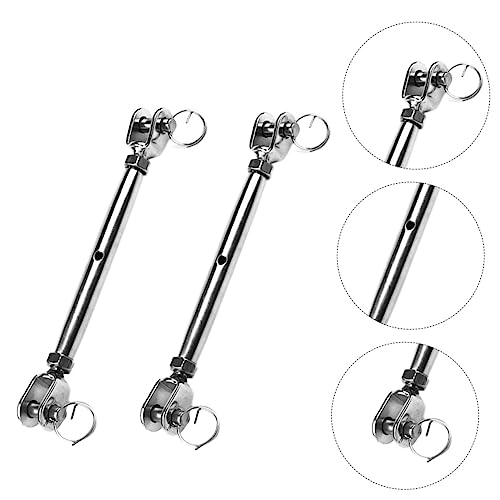 2 piezas Tensor para cables en acero inoxidable con quijada para tensar alambres y cables de amarre miniatura 7
