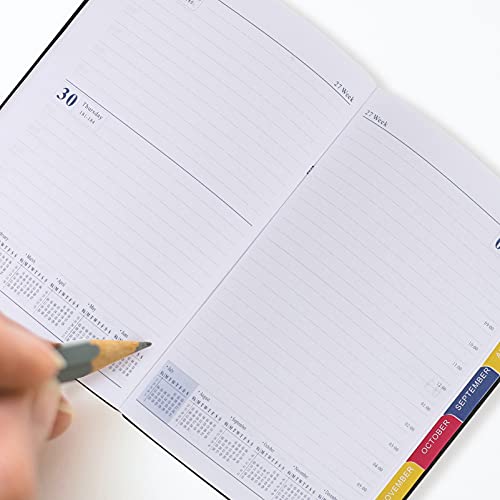 Yardwe A5 Schedule Notebook Business Plan Boek Jaarlijkse Kalender Boek Tijdbeheer Notebook Geel Zacht Leer Praktische… - Image 7