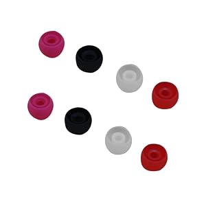8pcs in-Ear Silica Gel Earmuffs Earplugs Random Color Replacement for Earphones Comfortable Fit for Sleeping Travel and Daily