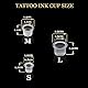 Tattoo Farbkappen Cups - LEAYOKA 300 Stück Mixed Size Tattoo Ink Cups Einweg Pigment Ink Caps Kunststoff Farbbehälter für Tattoo Ink Tattoo Zubehör