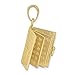 10K Yellow Gold Charm Necklace Pendant with 18
