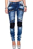 Cipo & Baxx Jeans de Mujer WD346-bans Azul W27/L32