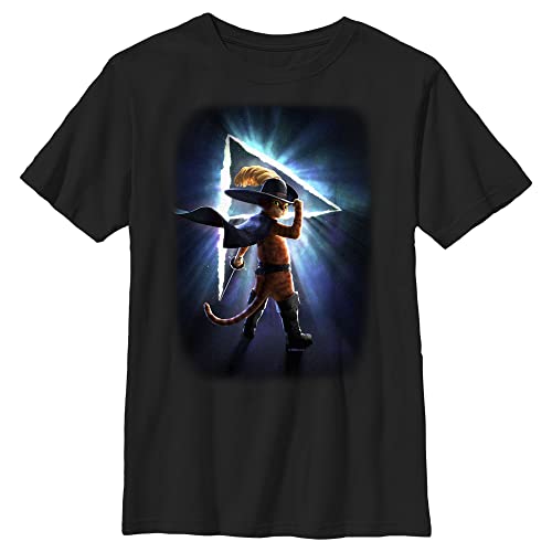 Boy's Puss in Boots: The Last Wish Space Poster T-Shirt
