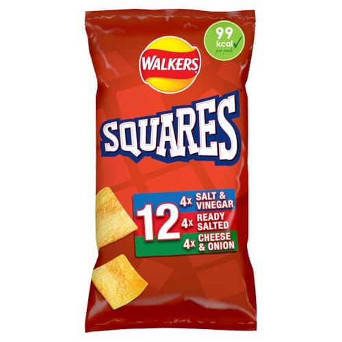 Walkers Squares Flavour Potato Snacks 12 x 22g