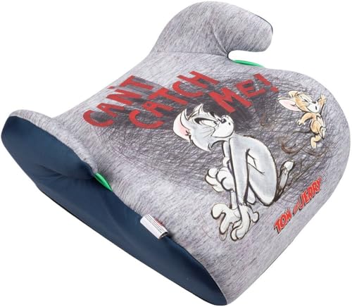 Tataway Warner Bros Tom and Jerry Seggiolino Alzatina Auto Bimbi i-Size ECE R129. Rialzo Auto per Bambini 6-12 Anni, 125-150cm, 22-36Kg