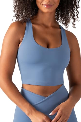 Image of YITTY Active Sports Bra Tank, Tank Top for Women with Built-in Bra, Racerback, Removable Cups, Low-Impact Yoga and Gym