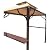 Garden Winds New Improved Custom Fit Replacement Canopy Top Cover Compatible with The Greenvail Paxton Grill Gazebo - Beige, Riplock 350 - Water Drainage Feature
