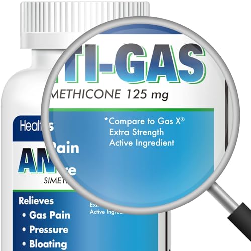 Image of HealthA2Z Gas Relief, Simethicone 125mg, Bloating & Gas, 150 Count