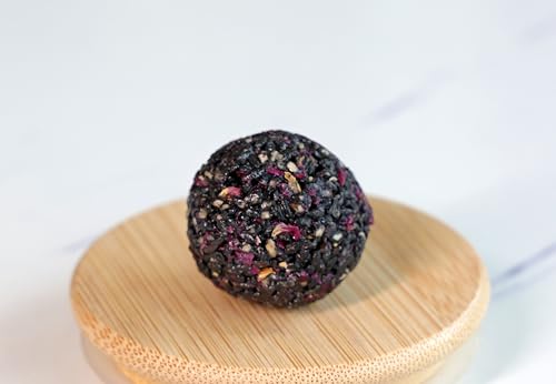 Organic Rose Black Sesame Balls Snacks Specially Added Natural Heavy Petal Rose Pure Honey Handmade Black Sesame Pills Plant Protein Sources Vegan Snacks - image 6