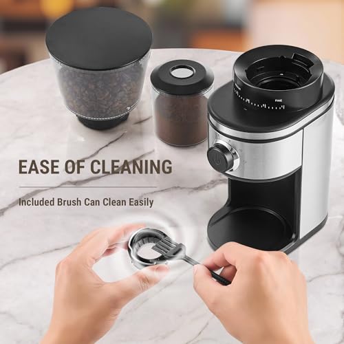 AYCHIRO Conical Burr Coffee Grinder Electric, Coffee Grinder with 30 Grind Settings, Adjustable Burr Mill Grinder for Home Use, 2-12 Cups for Espresso, Pour Over & French Press by AYCHIRO - Image 7