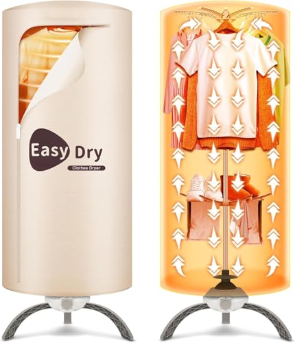 3Clock Portable Clothes Dryer Upgraded to Quickly Dry A Larg...