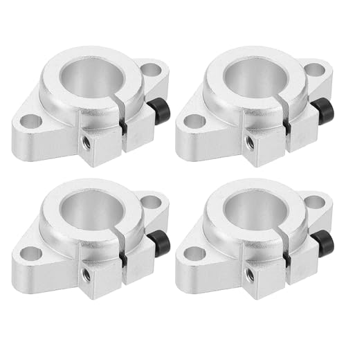 PATIKIL SHF20 Alluminio Lineare Movimento Asta Binario Morsetto Guida Supporto 4pz per 20mm Dia Albero