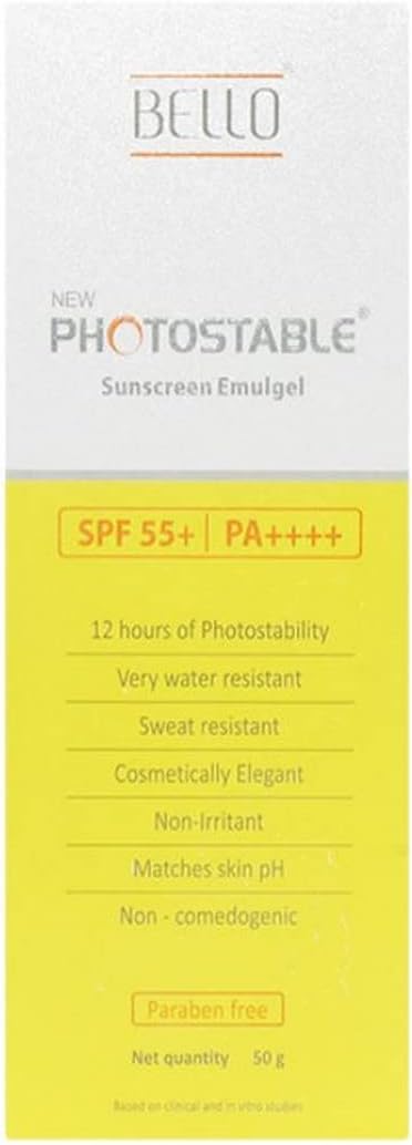 Photostable New Spf 55+ Pa++++ Sunscreen Emulgel 50 gm