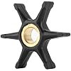 Fydun Boat Motor Impeller 377178 775519 18-3003 Copper & Rubber Material Black 6pcs Blades Impeller Fit for OMC Outboard Engine Motor 9.5/10