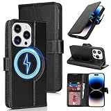 Compatible with iPhone 14 Pro 6.1 Inch, please check your phone model before placing an order. Compatible with Magsafe Charging The magnetic wallet case has a built-in magnet ring that automatically aligns with the Magsafe charger and rotates 360 deg...