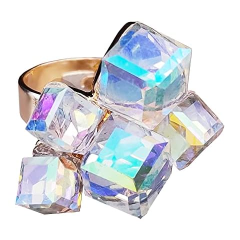 Hebelee Boho Crystal Statement Ring Cover