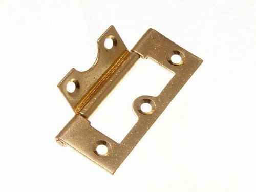 Charnières encastrées 63 mm laiton pour porte d'armoire et placard en bois, lot de 100 quincailleries
