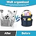Ytingoo 17L (5 Gal) Foldable Cleaning Caddy with Handle - Portable Supply & Tool Organizer | Organizador de Limpieza para Accesorios (Blue)