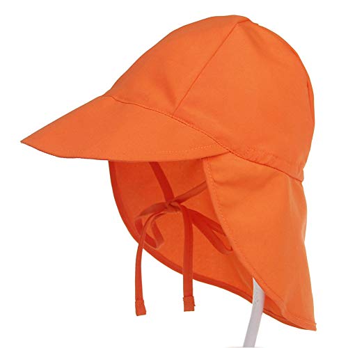 RENNICOCO Chapeau de Soleil d'été pour bébé garçon Filles avec mentonnière Chapeau de Soleil pour Enfant en Bas âge Chapeau de Coton réglable bébé Fille Enfants Cover