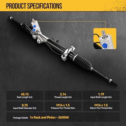 KAC Hydraulic Power Steering Rack and Pinion Fits 2005-2007 Murano AWD by KAC - Used condition - Image 2