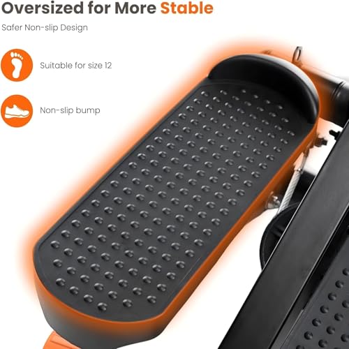 Aidoly Under Desk Elliptical Machine, Ellipse Leg Exerciser As Seen On TV with Remote Control, 12 Adjustable Speeds, Forward & Reverse, Mini Ellipse Leg Trainer for Home & Office, Orange by Aidoly - Image 2