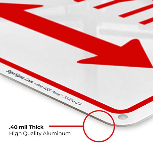 No Parking Anytime Sign, with Arrows 10x14 Inches, Rust Free .040 Aluminum, Fade Resistant, Made in USA