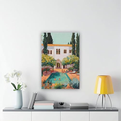 Poster sur toile villa méditerranéenne haute définition pour mur de chambre - 6