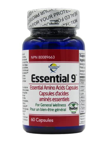 All 9 Essential Amino Acids. Sunshine Biopharma Offers The Ideal Essential Amino Acids Formulation as Tablets for General Wellness, Endurance, Improved Mood and Performance. Vegan Certified