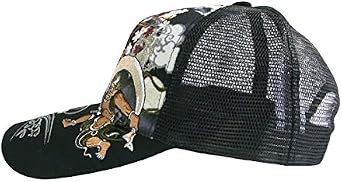 RP29 Japanese Pattern Embroidery Cap Embroidered Japanese Pattern Hat, Fushin and Thunder God Pattern, Japanese Pattern, Cap, Japanese Pattern, Embroidered Mesh Cap, Tangled Soul Sword Musume