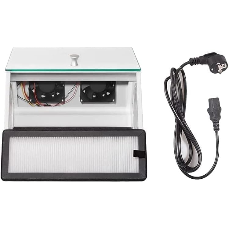 Global-Dental Lab Sandblaster Dust Collector High Strength LED Vacuum Extractor Box Grinding Polishing Box Lapping Protector Sandblasting Dust-Proof Case