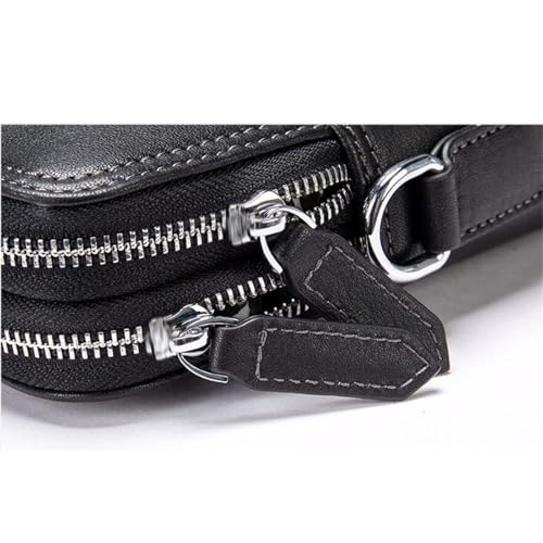 Maletín de cuero negro ejecutivo y elegante estilo mensajero 6