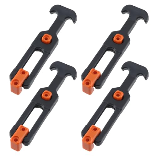 Image of T Tulead Rubber Draw Latches T Handle Hatch Latch Cooler Latch Replacement 6.3 inchx1.73 inch, Orange, 4PCS with Screws