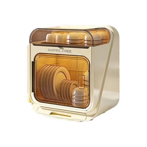 MMDXD,Dish Racks,2-Tier Dish Drying Rack,Large Capacity Storage Box with Lid,Multifunctional