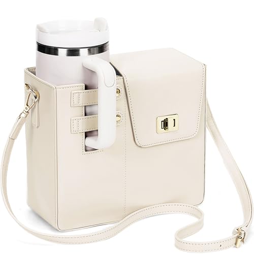 Image of Asaint Stanley Cup Purse Crossbody Bag for 40oz Tumbler with Handle, Water Bottle Purse Pocket Adjustable Strap