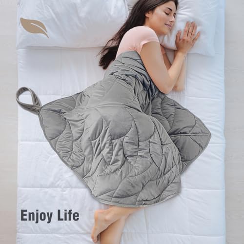 KAWBIYJ Cobertor ponderado para adultos, cobertor ponderado pequeno de 3,2 kg, presentes para Natal,