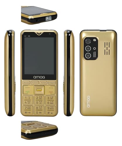 Image of Q1 4g Touch Screen Keypad Mobile|Volte-Supports|Dual SIM|2.8 inch Screen|3500 mAh Battery|Supports Whatsapp|Facebook|Instagram|You Tube|Video Calling|Super Touch|Black. (Gold)