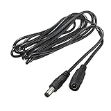 TKS DC電源延長ケーブル DVR、防犯カメラ、車用カメラ、PC、LEDライトなどの電源延長用 DCコネクタ 外径5.5mm内径2.1mm DC12V専用 長さ約5m 電源延長コード