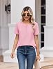 Camisetas de verano para mujer Zeagoo, cuello V, manga corta, elegantes y casuales 6
