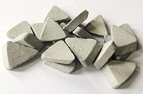 Ceramic Tumbling and Vibratory Media - Flat Triangle Shape - 3/8" x 7/8" Size (50lbs)
