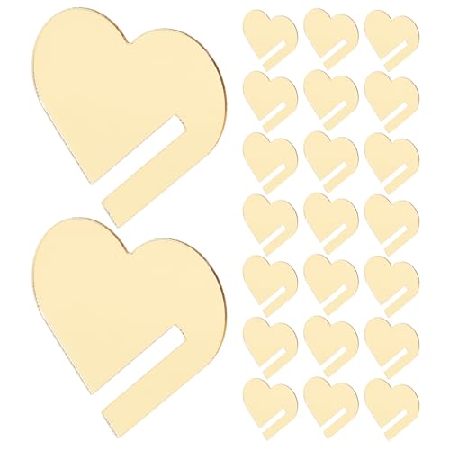 BESPORTBLE 90 Piezas Marcadores de Bebidas de Acrílico Forma de Corazón Dorado Etiquetas para Copas Adhesivos Resistentes para Vino y Bebidas Bodas Fiestas y Ducha