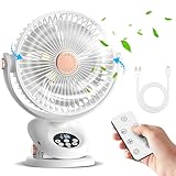 扇風機 自動首振り タイマー LEDライト付き 卓上扇風機 風量5段階調節 LCD残量・風量段階表示 リモコン アロマ対応 クリップ扇 風 機 壁掛け せんぷうき 静音 ファン 小型 usbファン dcモーター 強力 Type-C充電式 4000mAh 充電しながら使用可能 5枚羽根 お手入れ簡単 直径16.5cm リビング オフィス 車中泊 アウトドア キャンプ用品