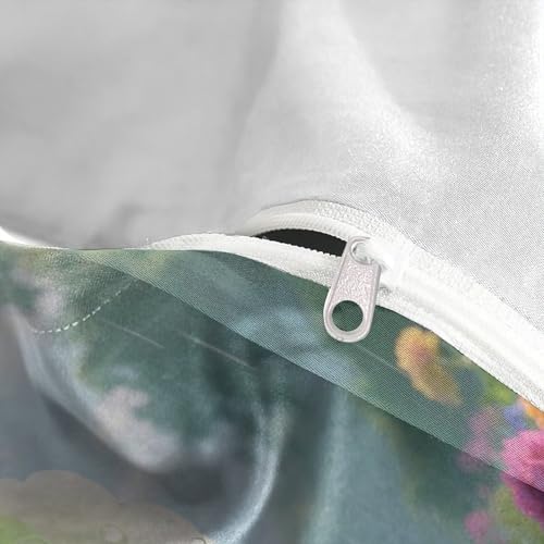 Housse de couette Hydrangée 3D 140x200 parure microfibres - 8