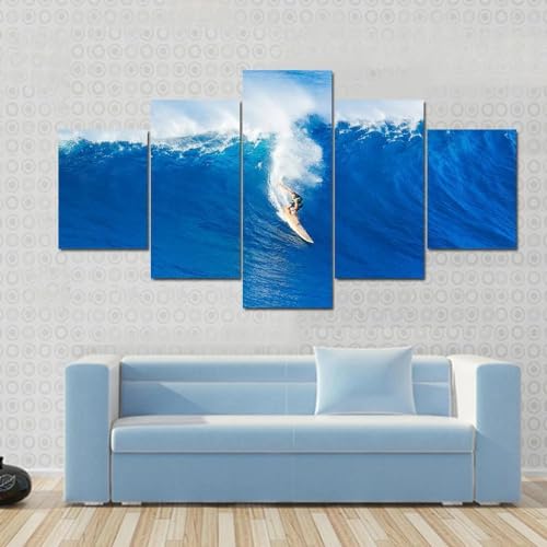 Surfeur extrême en planche à voile pour un tableau déco insufflant la liberté