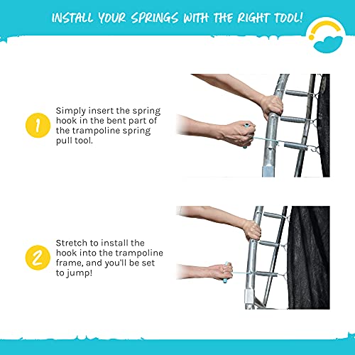 Skybound Universal Trampoline Spring Tool - Steel J-Hook Style Frame - Trampoline Parts And Accessories - Blue #TOP3