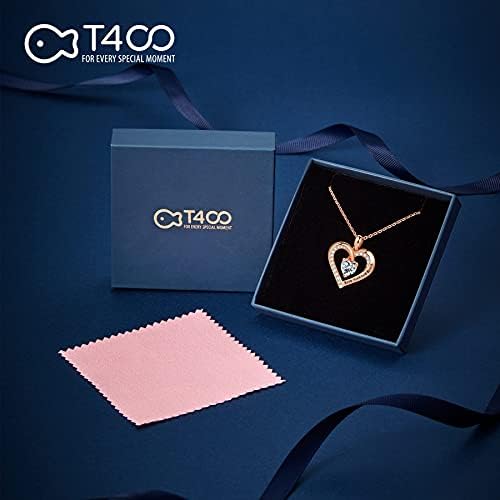 T400 Sterling Silver Necklace I Love You to The Moon and Back Motivational Phrase Engraved Necklaces Heart Pendant Gift for Women Christmas Gifts Valentine's Day