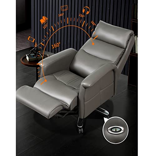 Tiiiopkvvv Electric Massage Boss Chair Managerial Chairs Executive Chairs Computer Gaming Chairs Cowhide Video Game Chairs Home Office Desk Chairs - Image 5
