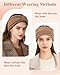 WELROG 3PCS Winter Headbands for Women - Fleece Lined with Bow Design Warm Ear Warmer for Cold Weather